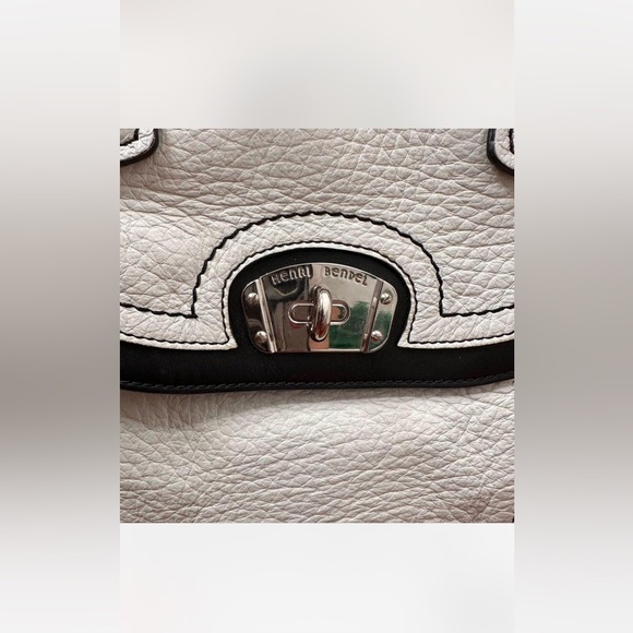 Henri Bendel Black and White Leather Satchel - Picture 4 of 6